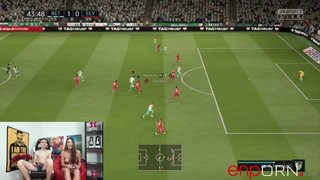 Jugando al Fifa 19. Jordi Polla VS Lucía Nieto. ¿Quién ganará en el juego y la cogida?