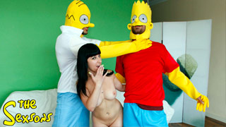 Parodia porno de Los Simpson. Homer se echa a Brenda