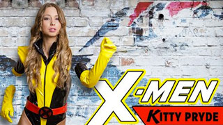 Parodia VR de X-men. Kitty Pryde gimiendo cuando la meten