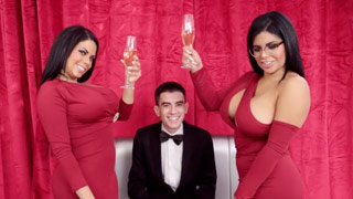 Las voluptuosas hermanas Ortega me cogen con sus grandes nalgas y enormes tetas