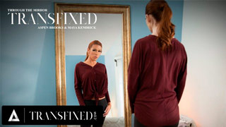 Pasión mágica trans a través del espejo. Aspen Brooks y Maya Kendrick