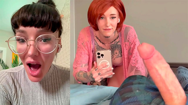 Videollamada a una amiga enseñando cómo despierta su novio, Kitty Quinn