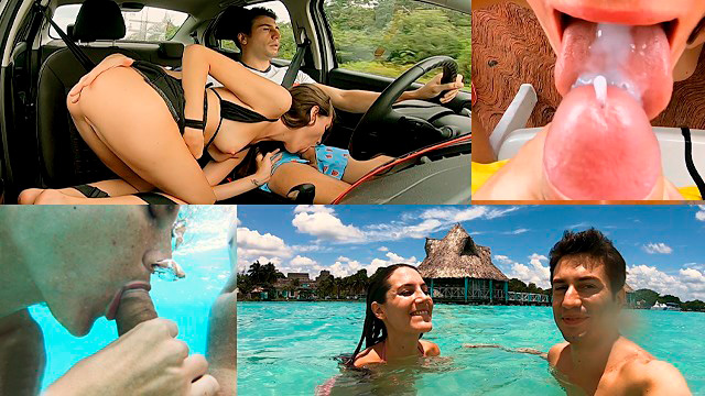 Esta pareja no se aguanta y se ponen bien calientes durante todo el viaje